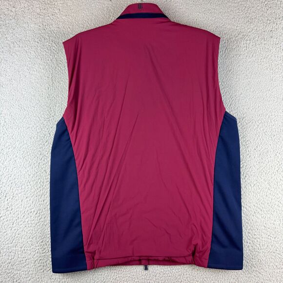 Holderness Bourne King Vest Men L Red Blue Golf Insulated Dry Luxe Performance - Picture 11 of 14